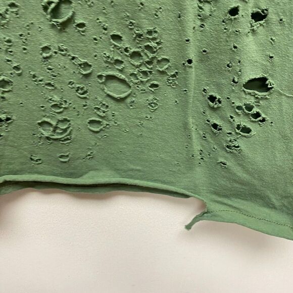 God Is Dope Unisex Green Short Sleeve Crew Neck Graphic Distressed T-Shirt‎ L - Picture 3 of 7